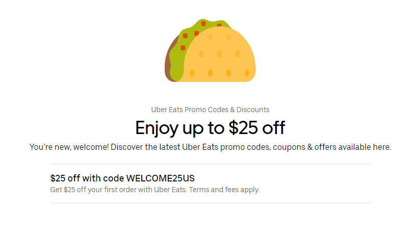 Promo Code de Uber Eats