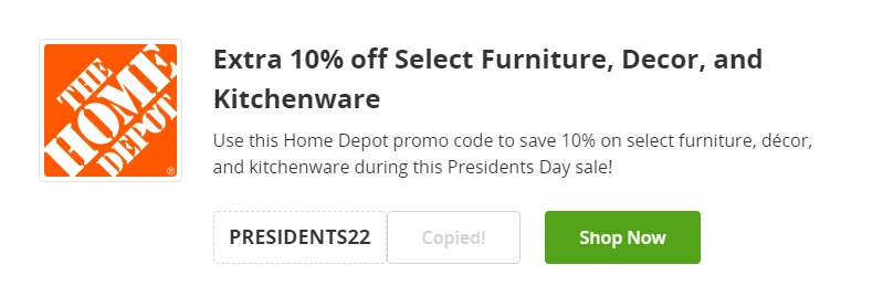 10% de descuento en artículos de cocina Home Depot