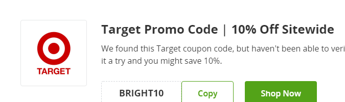 10% de descuento en web de Target