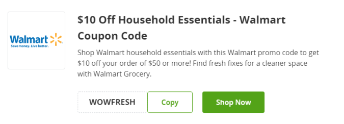 Cupón de $10 de descuento en artículos para el hogar Walmart