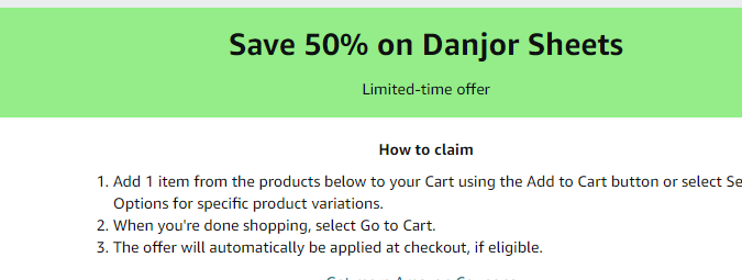 50% de descuento en sábanas Danjor