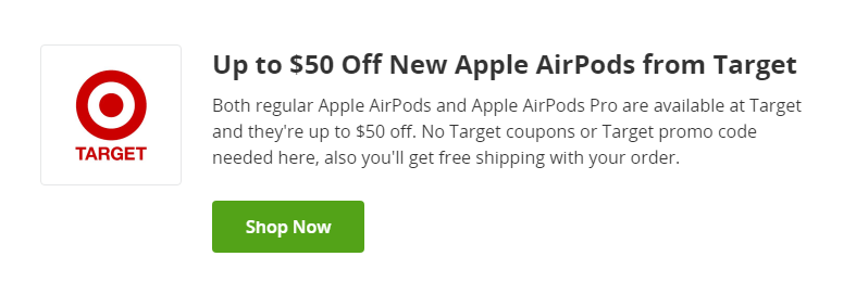 $50 de descuento en productos Apple Target