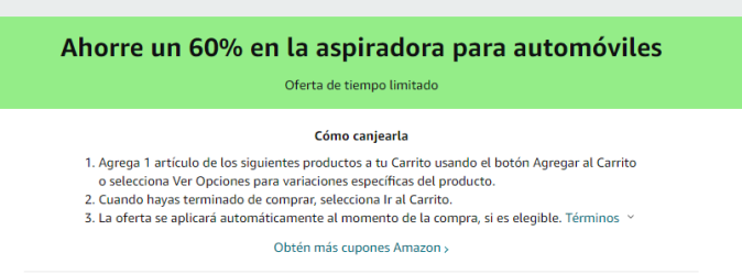 60% de descuento en aspiradoras para autos Amazon