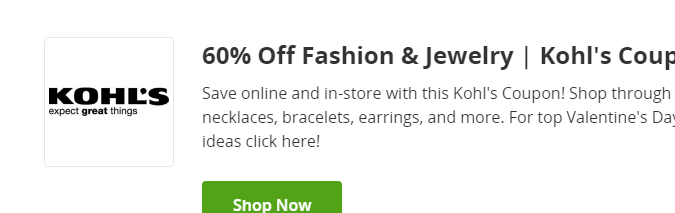 60% de descuento en kohls