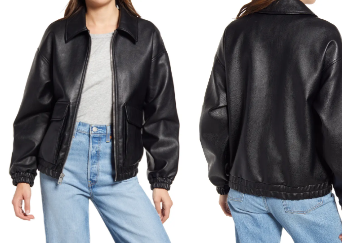 Chaqueta de cuero con cierre central Levi's