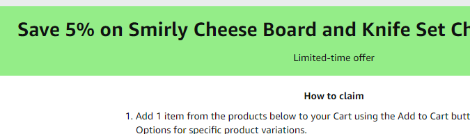 Cupón de 5 de descuento en set para corte de quesos