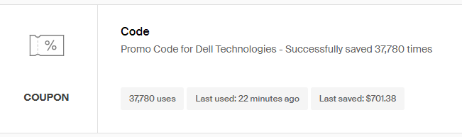Cupón sorpresa de Dell en Honey