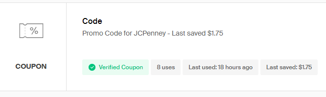 Cupón sorpresa de JCPenney en Honey