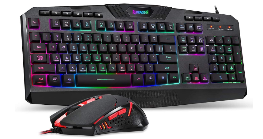 Juego de Mouse y teclado gaming Redragon