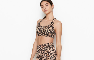 Brasier deportivo estampad de animal print Victoria's Secret