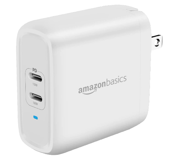 Cargador de celulares de 36W Amazon Basics