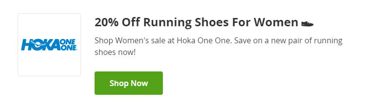 Cupón de 20 de descuento en zapatos para correr de dama Hoka One One de Groupon