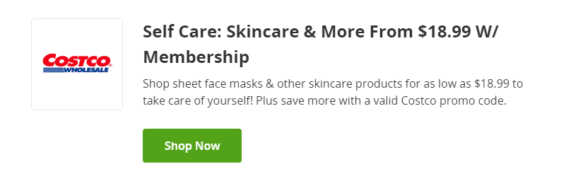 Cupón para artículos de Skincare Costco