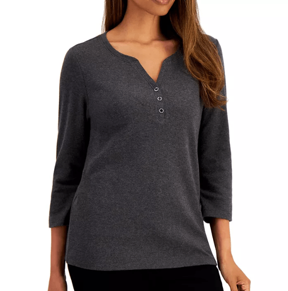 Sudadera manga largo con cuello en V Karen Scott