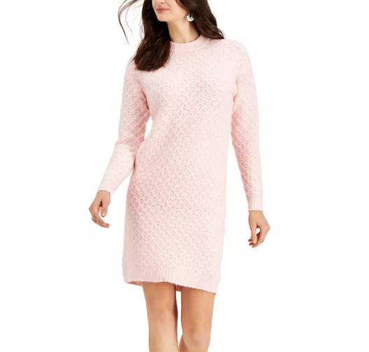 Vestido rosa texturizado Style Co