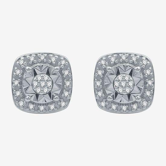 Aretes con piedra central y detalles en bordes T.W.