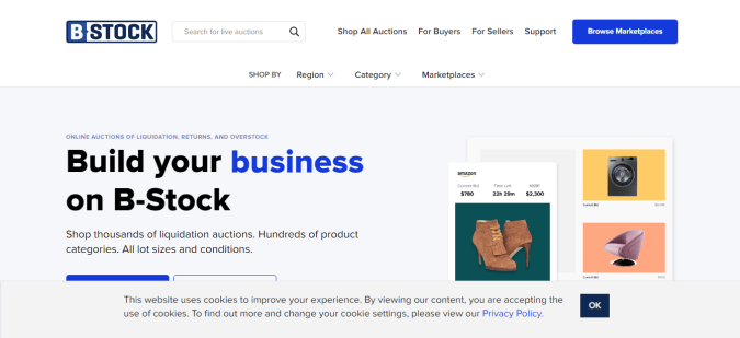 Página web de Bstock