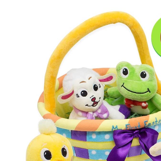 Cesta de juguete con peluches de pascua Joyin