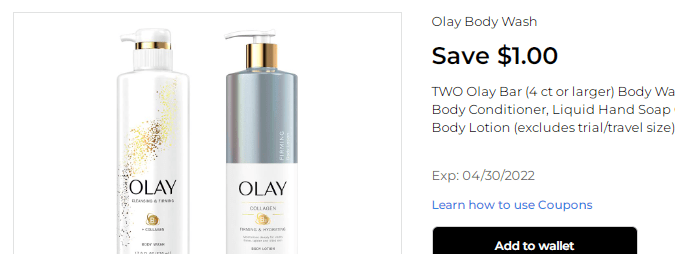 Cupón de $1 de descuento en jabón líquido para el cuerpo de Dollar General