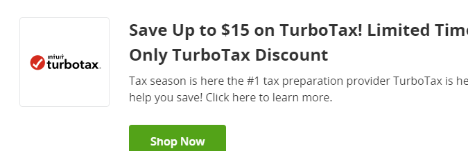 Cupón de $15 de descuento al adquirir TurboTax