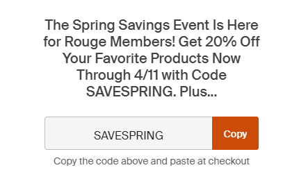 Cupón de 20% de descuento en compras de primavera en Sephora de Honey