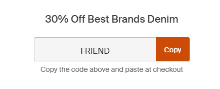 Cupón de 30% de descuento en pantalones de Jean en Macy's de Honey