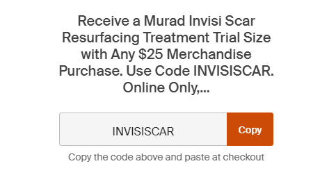Cupón de regalo de una crema de prueba Invisi Scar Resurfacing Treatment Murad en Sephora de Honey