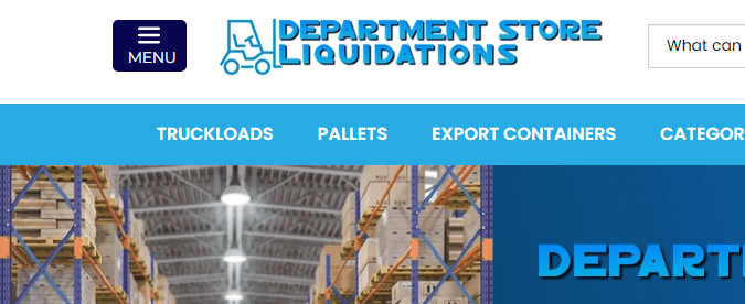 Página web de Department Store Liquidations