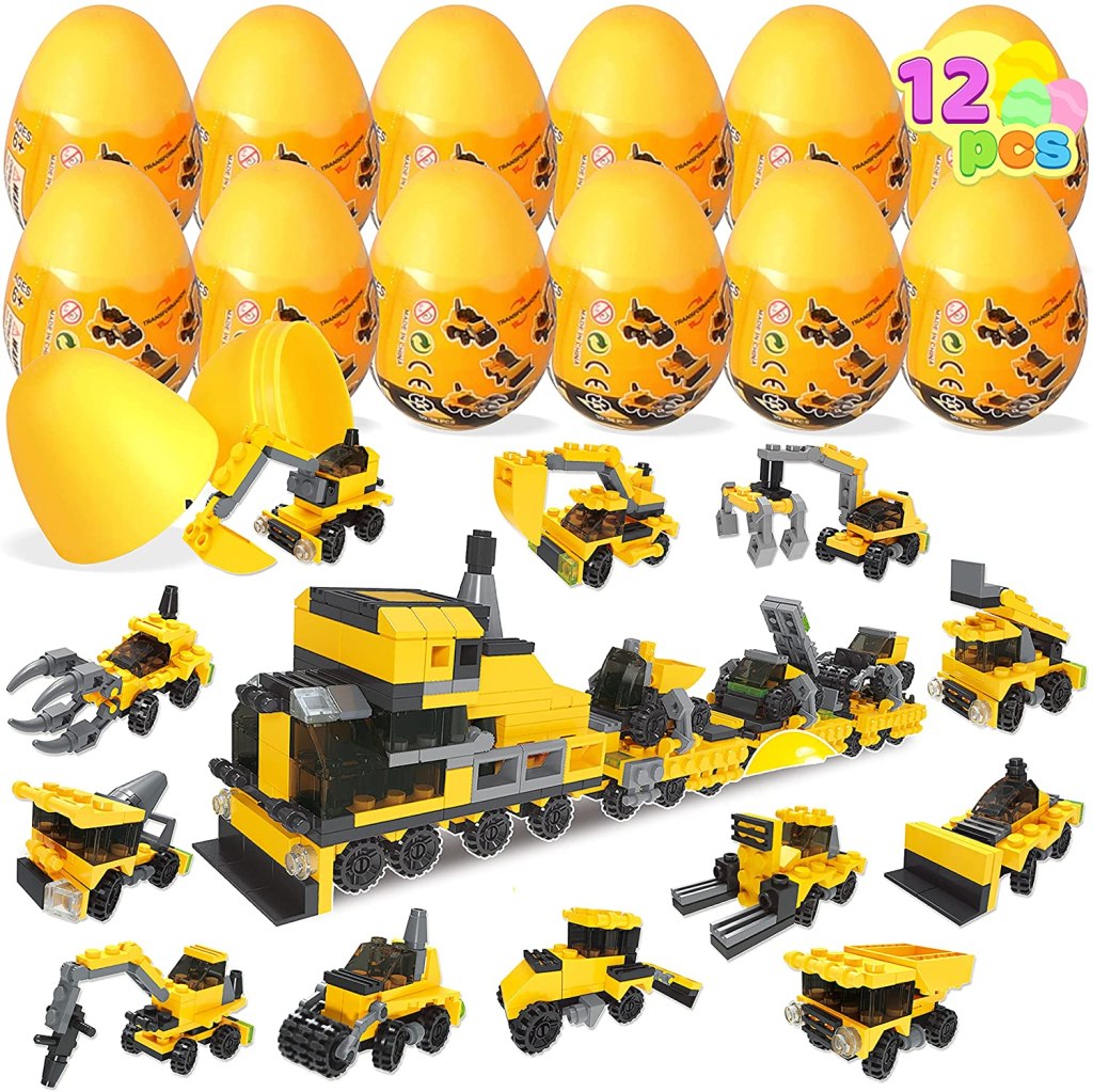 Juego de huevos de pascuas con carros de construcción de juguetes Joyin