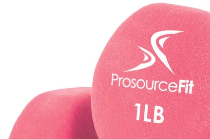 Juego de mancuernas de neopreno de 1 libra ProsourceFit