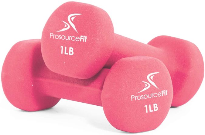 Juego de mancuernas de neopreno de 1 libra ProsourceFit