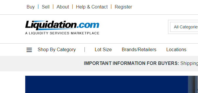 Página web de Liquidation