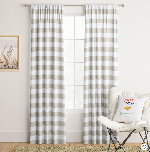 Cortinas con estampado a rayas Room Essentials