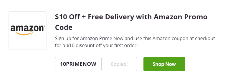 Cupón de $10 de descuento al registrarse en Amazon Prime de Groupon