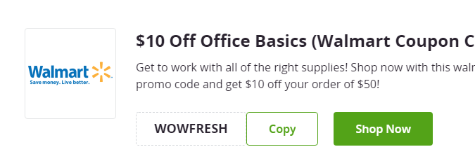 Cupón de $10 de descuento en básicos de oficina en Walmart de Groupon