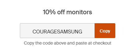 Cupón de $10 de descuento en monitores en Samsung de Honey