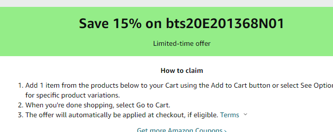 Cupón de 15% de descuento en corneta inalámbrica de Amazon