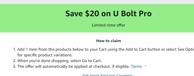 Cupón de $20 de descuento en cerradura inteligente de Amazon