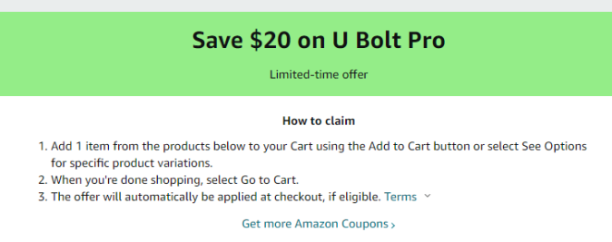 Cupón de $20 de descuento en cerradura inteligente de Amazon