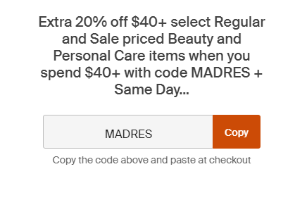 Cupón de 20% de descuento en compras en artículos de belleza por más de $40 en Walgreens de Honey