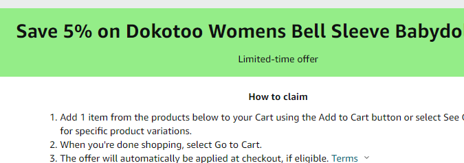 Cupón de 5% de descuento en blusas para el verano de Amazon