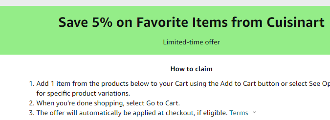 Cupón de 5% de descuento en juego de cuchillos de Amazon