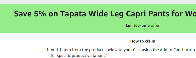 Cupón de 5% de descuento en pantalones de vestir de dama de Amazon