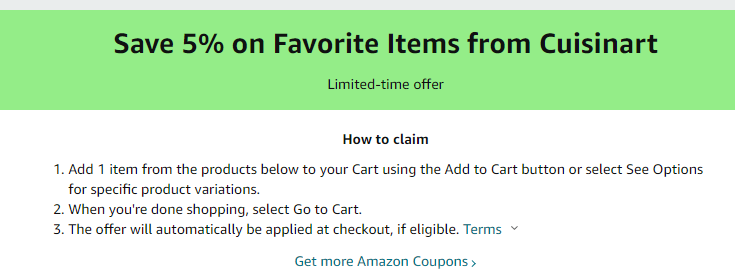 Cupón de 5% de descuento en procesador de alimentos de Amazon