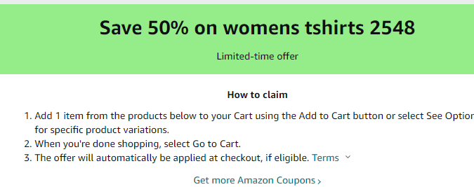 Cupón de 50% de descuento en franelas ligeras para damas de Amazon