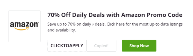 Cupón de 70% de descuento en las ofertas diarias en Amazon de Groupon