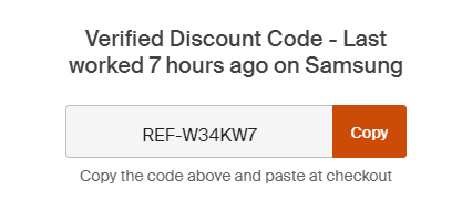 Cupón de descuento sorpresa en Samsung de Honey