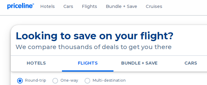 Página web de Priceline