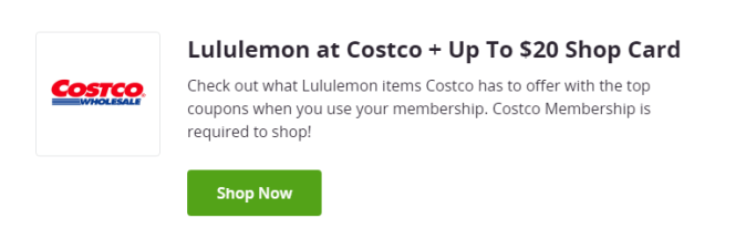 Promociones en artículos Lululemon en Costco de Groupon