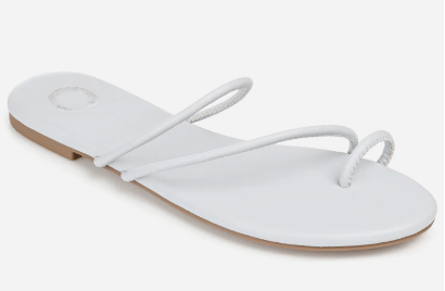 Sandalias blancas básicas para dama Journee Collection